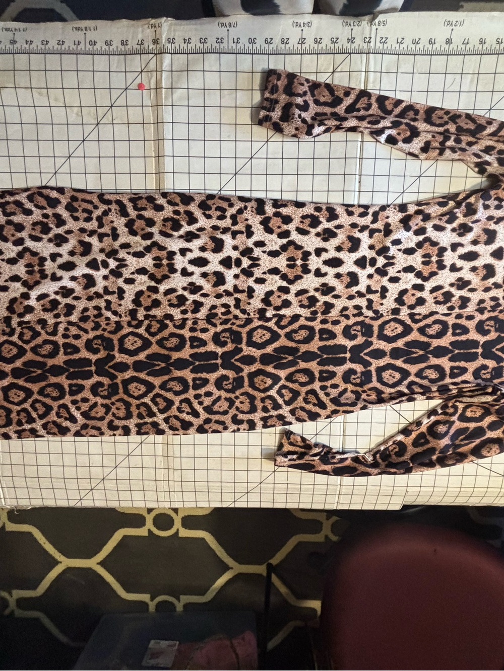 Leopard Print Bodycon Dress - Brown & Black